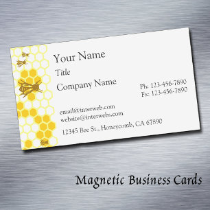 Honey Bee Honeycomb Custom Business Cards Magnetische Visitenkarte