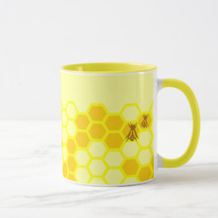 Honey Bee Honeycomb Custom Coffee Cup Tasse