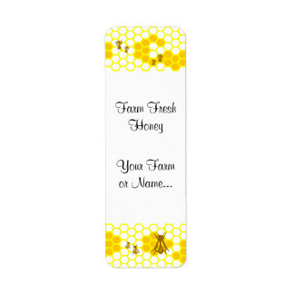 Honey Bee Honeycomb Custom Jar Labels