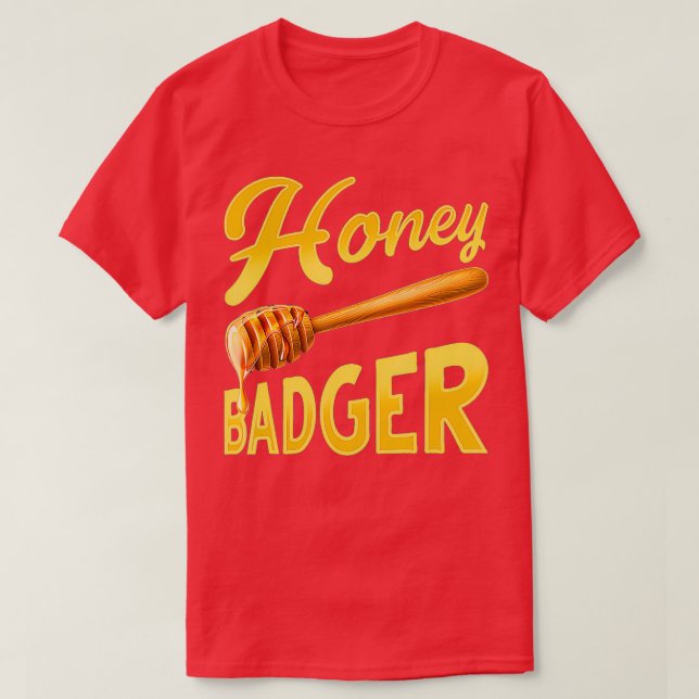 Honey Bee Honeycomb Cute Animal Honey Badger  T-Shirt (Design vorne)