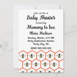 Honey Bee Honeycomb Mommy wird Baby Shower Einladung
