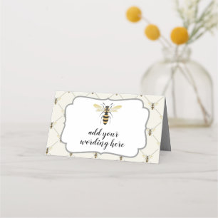 Honey Bee Honeycomb Pattern Platzkarte