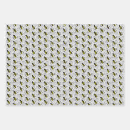 Honey Bee Honeycomb Wrapping Paper Set 3 Geschenkpapier Set