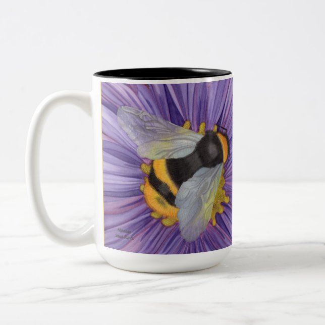 Honey Bee Hübsch Coffee Tasse Tee Cup Gelb Inside (Links)
