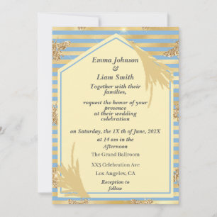 Honey Bee Imitats Glitzer Wedding Einladung