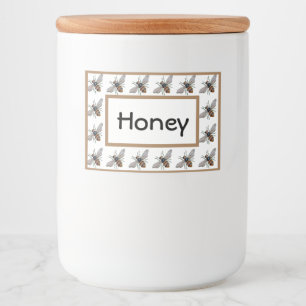 Honey Bee Jar Food Label Lebensmitteletikett