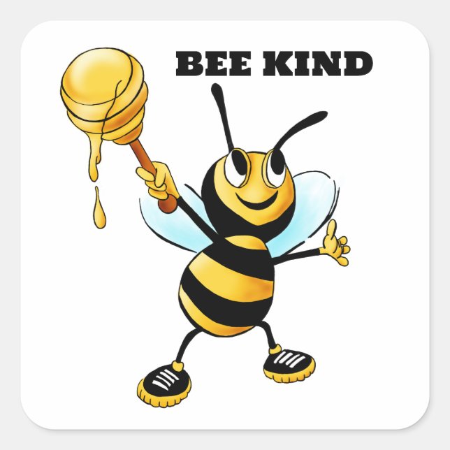 Honey Bee Kind Stickers Umschlag Aufkleber (Vorderseite)