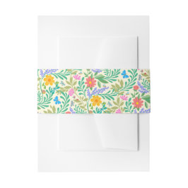 Honey Bee, Ladybug, Butterfly, Dragonfly & Blume Einladungsbanderole