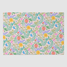 Honey Bee, Ladybug, Butterfly, Dragonfly & Blume Seidenpapier