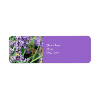 Honey Bee & Lavender-Adressetikett