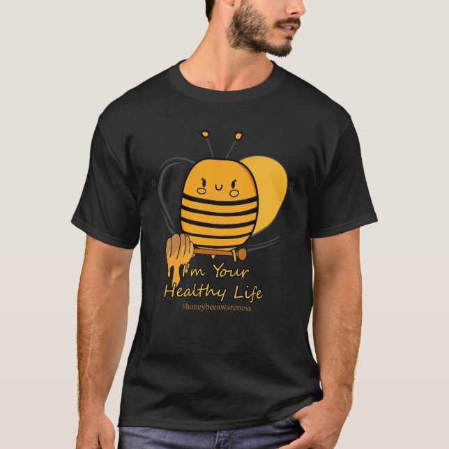 Honey Bee Life Protector - 20. April Aufkleber T-Shirt (Vorderseite)