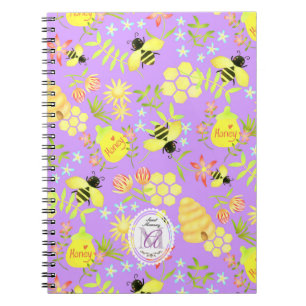 Honey Bee Lila Notizblock