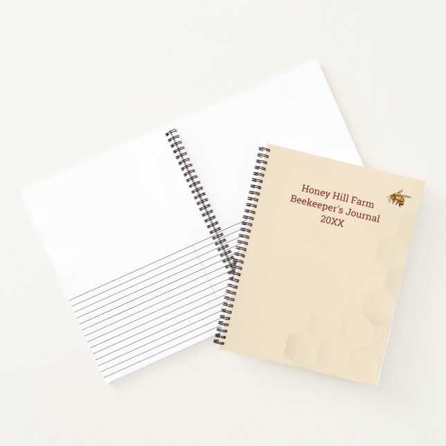 Honey Bee Logo Beekeeper's Journal Notizbuch (Innenseite)