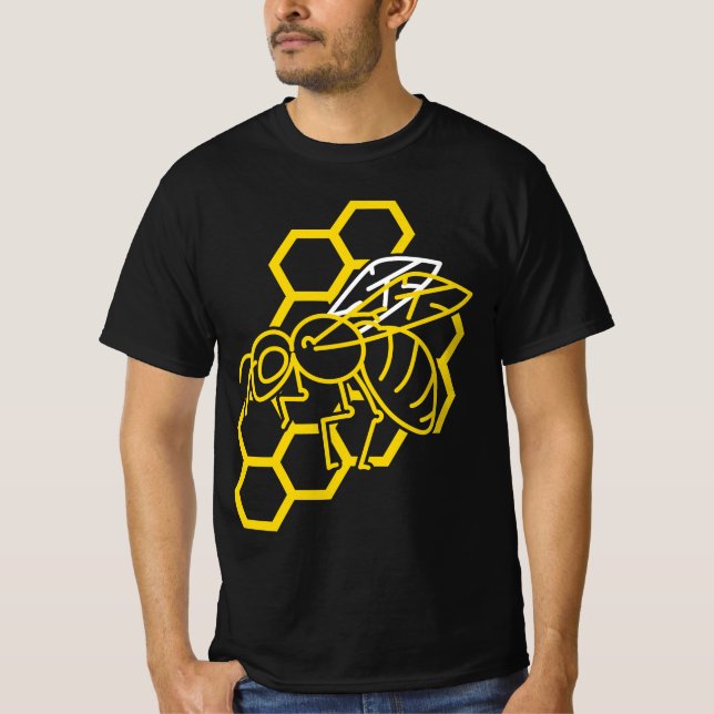 Honey Bee Lover Gift - Honeycomb T-Shirt (Vorderseite)