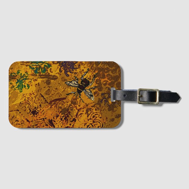 Honey Bee Luggage Tag Gepäckanhänger (Vorderseite (Horizontal))