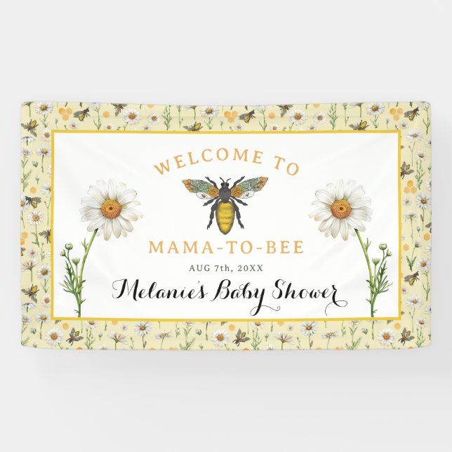 Honey Bee Mama to Bee Baby Dusche Begrüßungszeiche Banner (Horizontal)