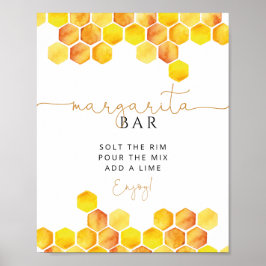 Honey bee Margarita Bar sign Poster