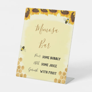 Honey Bee Mimosa Bar Sign, Gender Reveal Dusche Po Sockelschild