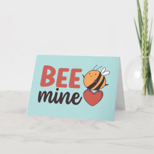 Honey Bee Mine Niedlich Pun Funny Valentine's Day Feiertagskarte