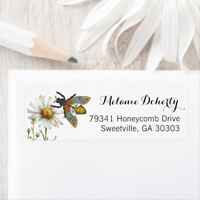 Honey Bee Mommy to Bee Address Label | Hummel B (Insitu)
