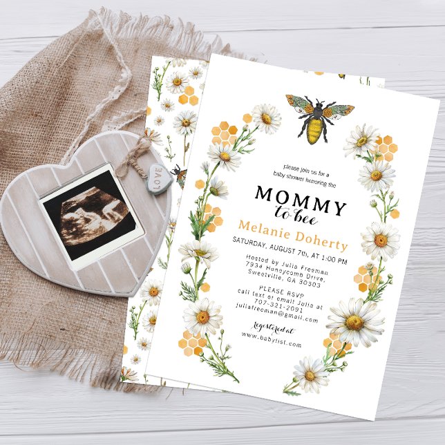 Honey Bee Mommy to Bee Baby Shower Einladung | Wi (Mommy to Bee - Baby Shower)
