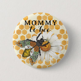 Honey Bee Mommy to Bee Baby Shower Favor Button |