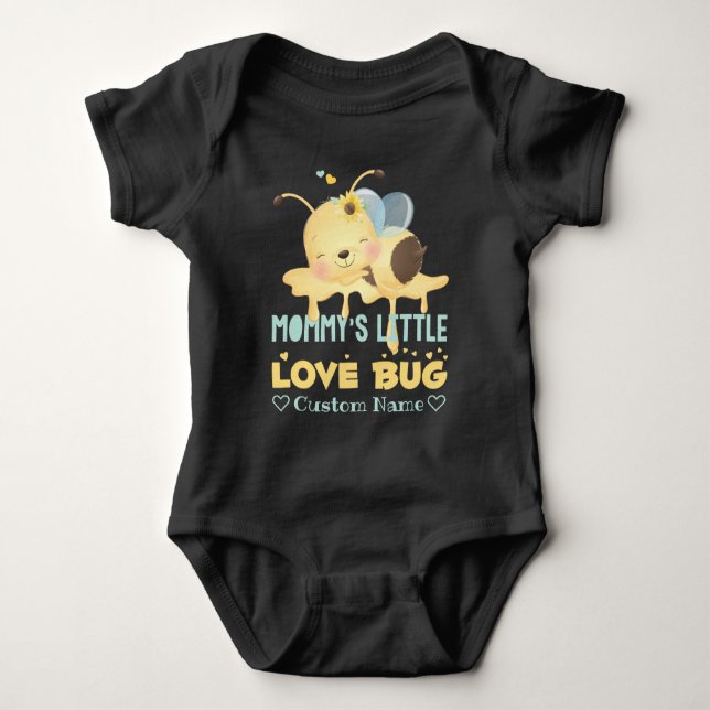 Honey Bee Mommy's Little Liebe Bug Baby Strampler (Vorderseite)