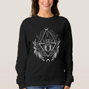 Honey Bee Moon Phases Crystals Gothic Punk Style Sweatshirt