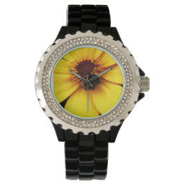 Honey bee ON A Yellow bloom Watch Watch Armbanduhr