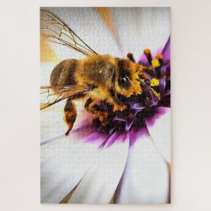 Honey Bee on African Daisy Acrylic Art Puzzle