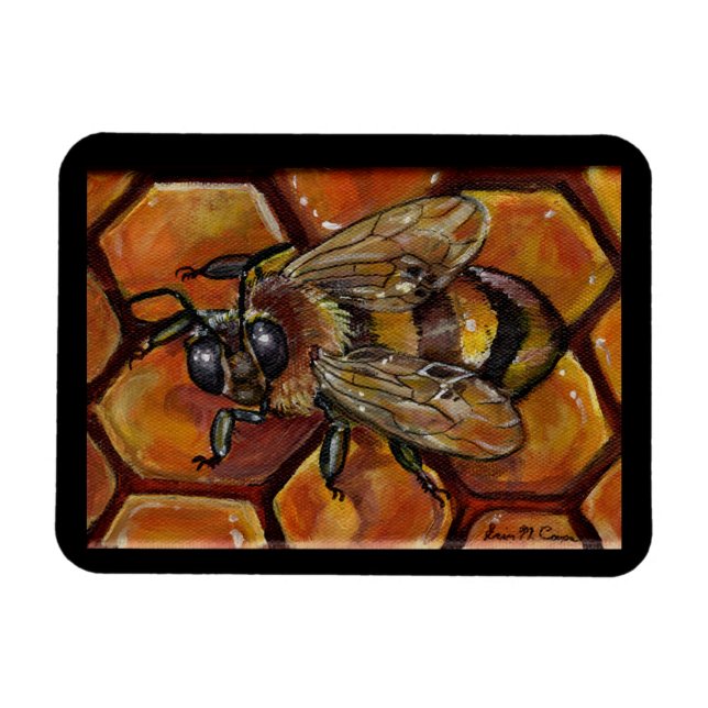 Honey Bee Painting Magnet (Horizontal)
