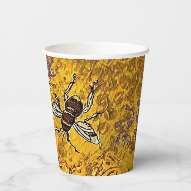 Honey Bee Paper Cups Pappbecher (Rückseite)