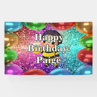 Honey Bee Personalisiert Charakter Geburtstagsbann Banner