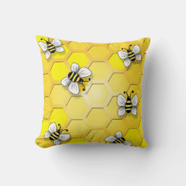 Honey Bee Pillow Kissen