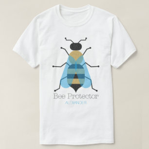 Honey Bee Protector Niedlich Black Blue Gold Glitz T-Shirt