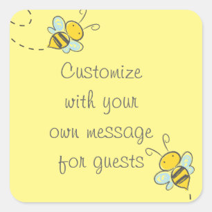 Honey Bee Quadratischer Aufkleber
