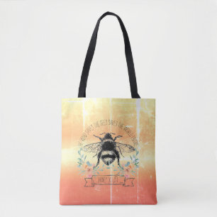 Honey Bee Quote Illustriert Graphic