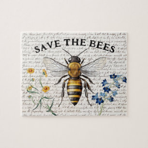 Honey Bee Rettete die Bienen-Script-Blume Puzzle