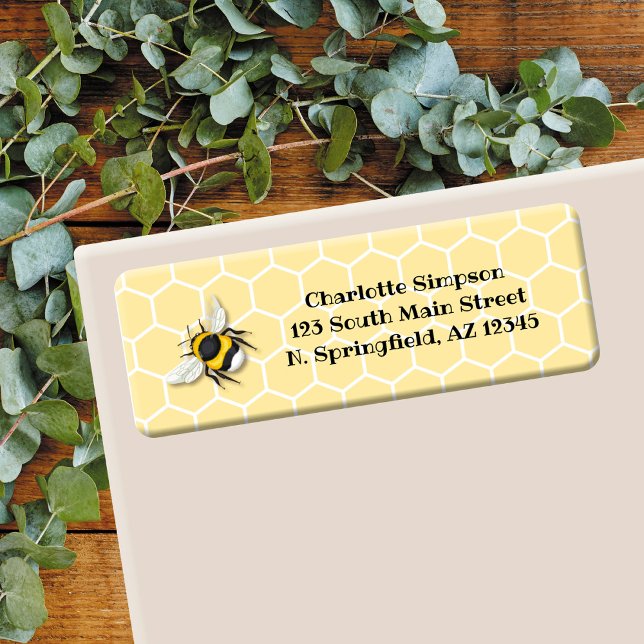 Honey Bee Return Address Label (Von Creator hochgeladen)
