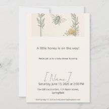 Honey Bee Sage Babyparty, Editierbar