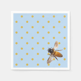 Honey Bee | Schwarz-Gold-Polka-Dot-Muster Serviette