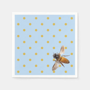 Honey Bee   Schwarz-Gold-Polka-Dot-Muster Serviette