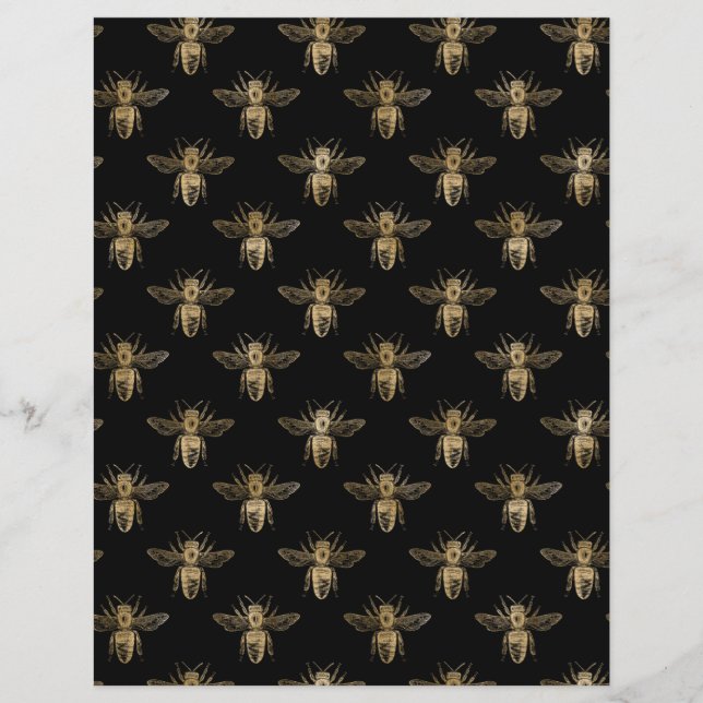 Honey Bee Scrapbook Paper Sheet (Vorderseite)