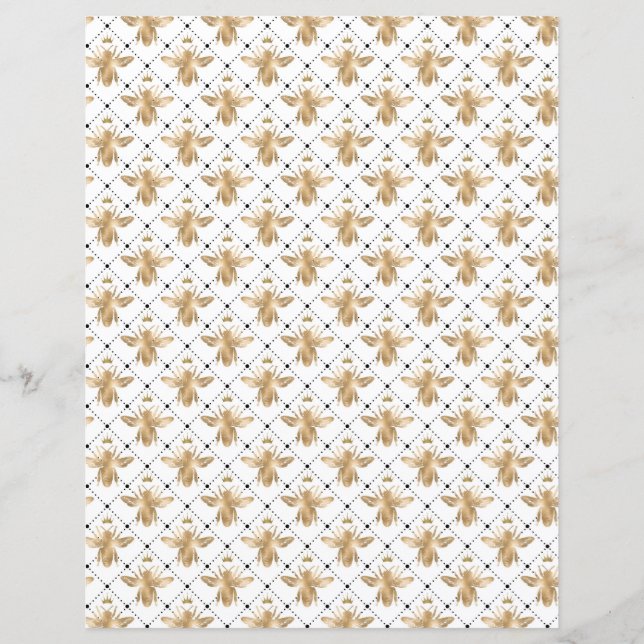 Honey Bee Scrapbook Paper Sheet (Vorderseite)