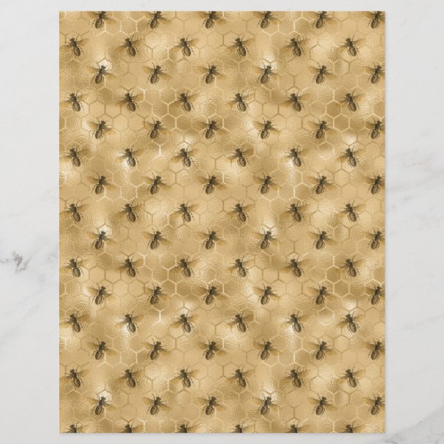 Honey Bee Scrapbook Paper Sheet (Vorderseite)