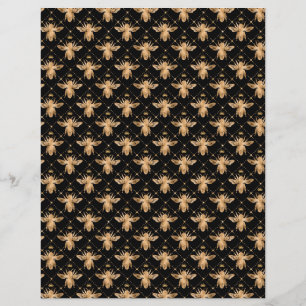 Honey Bee Scrapbook Paper Sheet