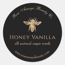 Honey Bee Sugar Scrub Kosmetischer Wellness-Center Runder Aufkleber
