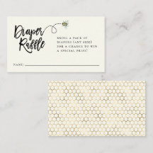 Honey Bee Theme Diaper Umschließungskarte