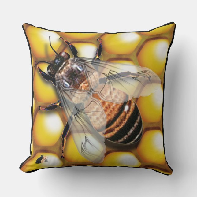 Honey Bee Throw Kissen (Vorderseite)