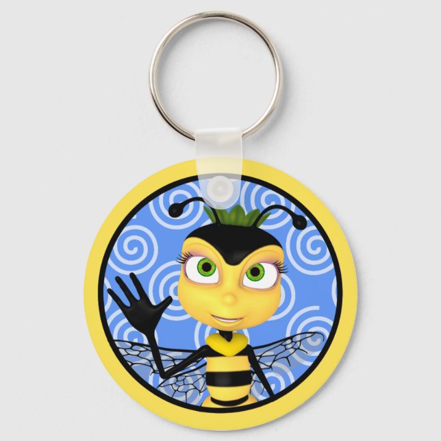 Honey Bee Toon Schlüsselanhänger (Vorderseite)